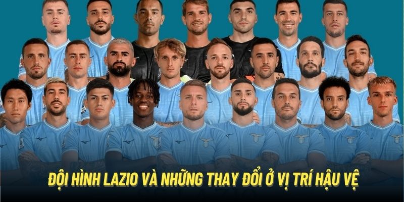 Đội hình Lazio và những thay đổi ở vị trí hậu vệ